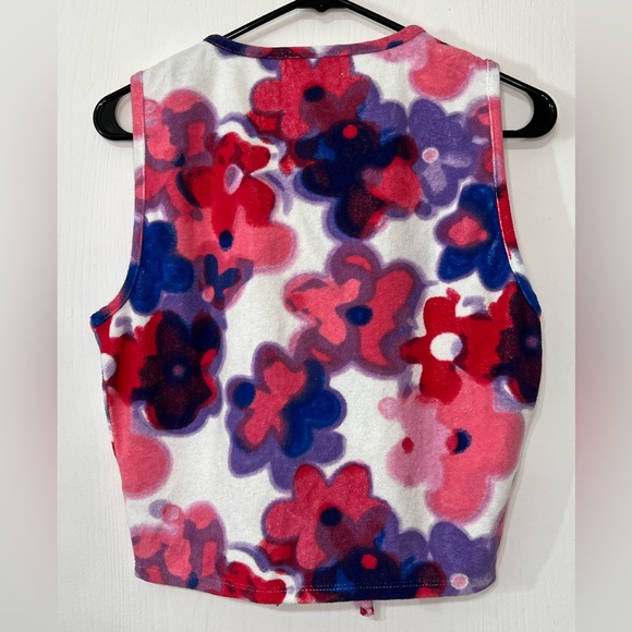 Juicy Couture Floral Ruched Terry Cloth Crop Top - Picture 3 of 9